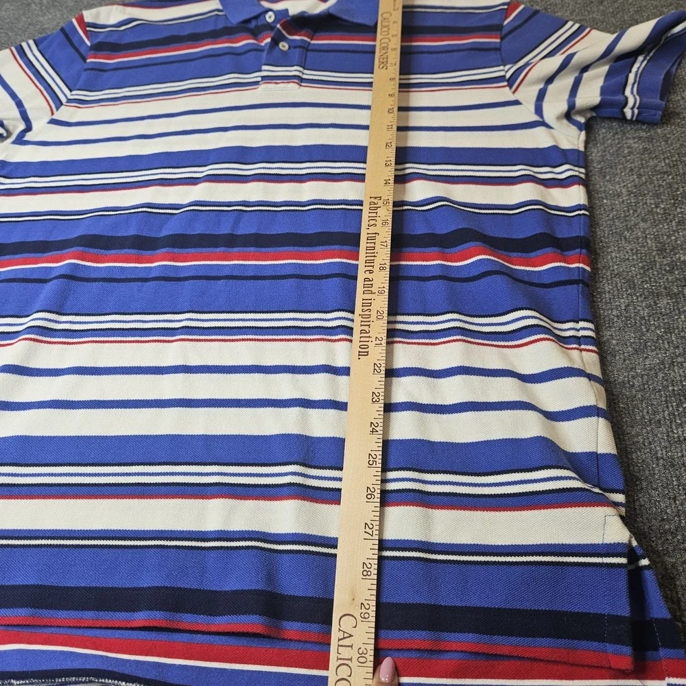 Polo Ralph Lauren Men's Striped Polo Shirt Size XL Red White Blue‎ Short Sleeve